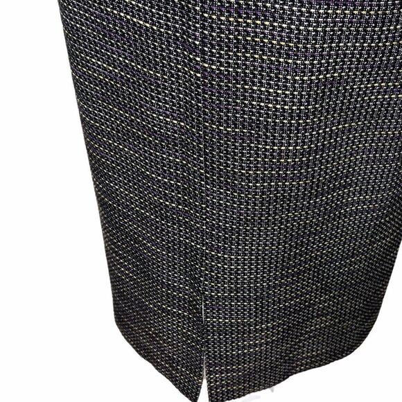 Tahari yellow, purple, black pencil skirt - size 2 - Picture 12 of 16